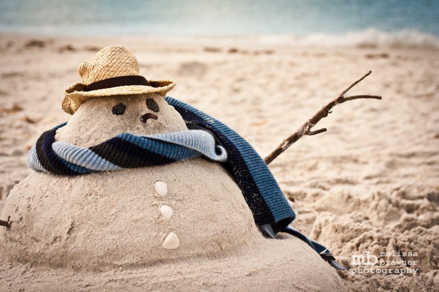 South Floridians in winter are more likely found at the beach than around the fire. 