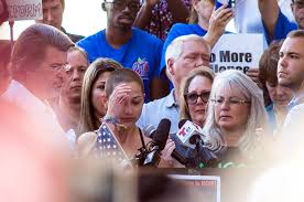 Majory Stoneman Douglas senio, Emma González delivers a monumental speech to protest gun violence in Ft. Lauderdale on Feb. 17. 