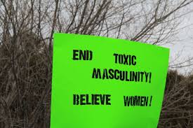 At the 2018 Womens March in Montana, a sign advocates against toxic masculinity. 