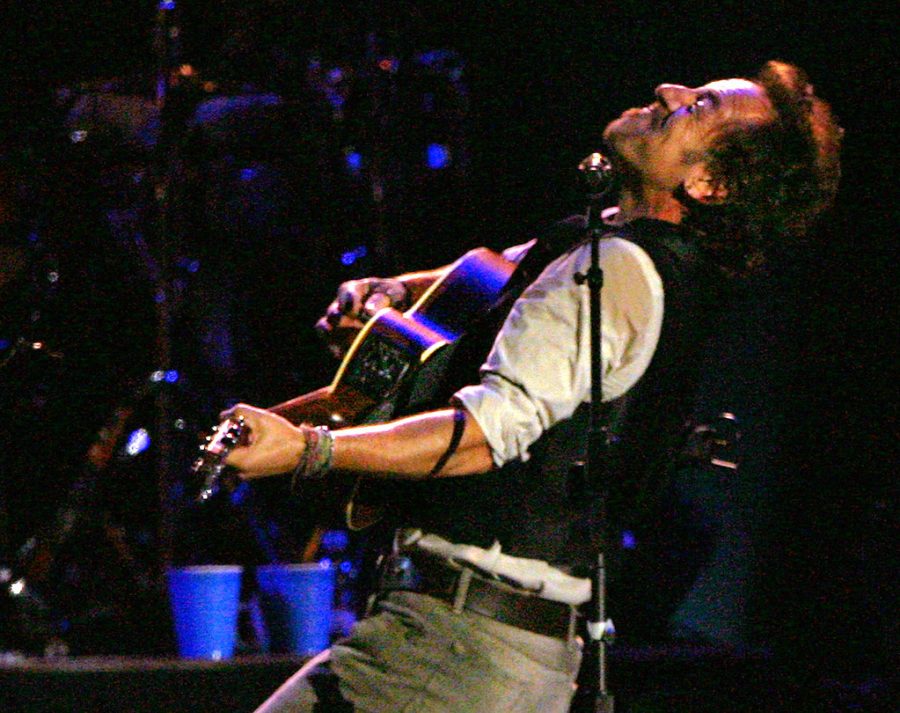 Bruce Springsteen and his band The Seeger Sessions Band perform October 24, 2006 at the Palau Sant Jordi in Barcelona. Blinded by the Light details a fans connection to the singers music. 